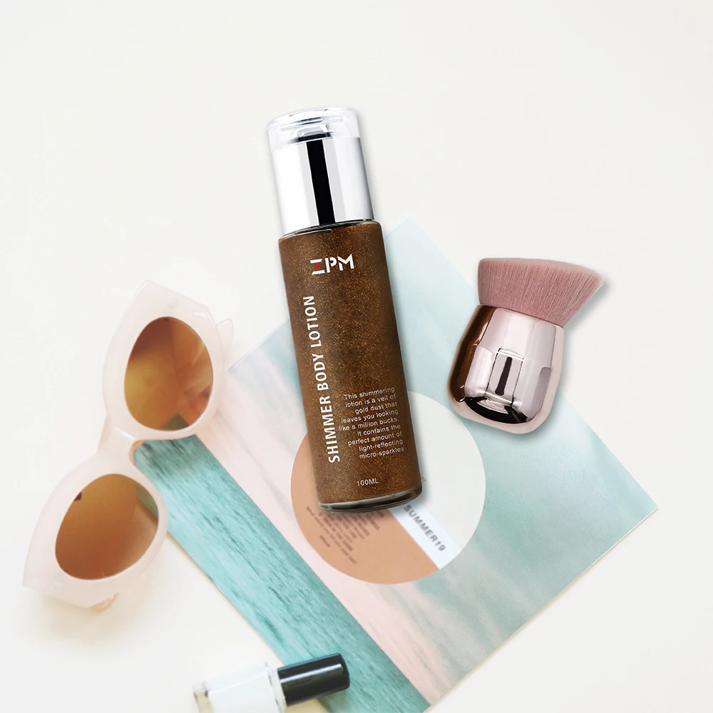 ZPM OEM/ODM Фирменная торговая марка, веганский осветляющий лосьон, мерцающее масло для тела