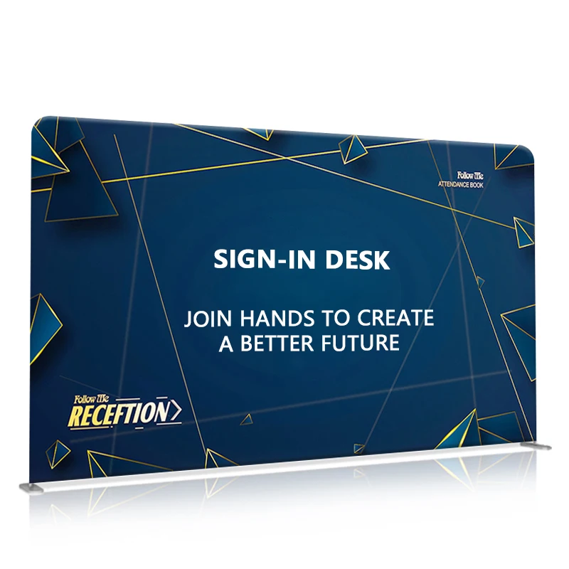 Promotion Portable Backdrop Trade Show Stand Folding Booth Pop Up Exhibition Display Aluminium Fabric Wall Banner
