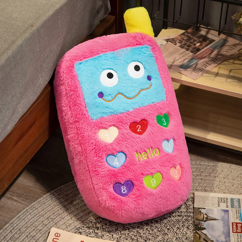 Trendy Cute Cartoon Mobile Phone Stuffed Toy Plush Cellphone Shaped Pillows Home Decorations Kids Toys Girls Gifts