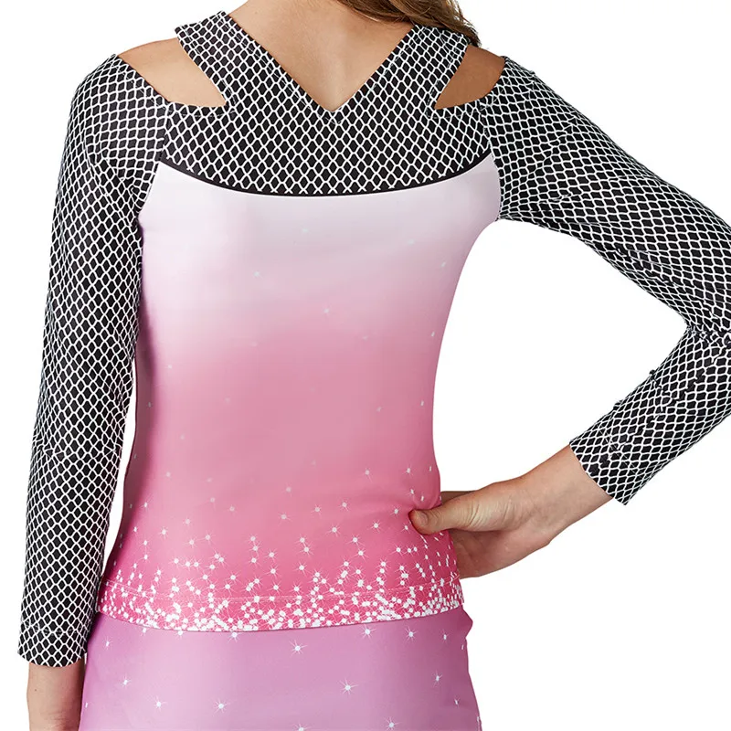 OEM sublimated cheerleading uniforms short top with a skirt