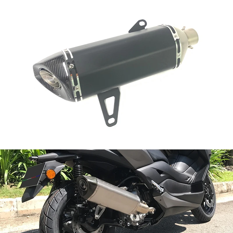 Akrap Exhaust For XMAX250 XMAX300 TMAX500 Motorcycle Muffler Carbon Fiber Silencer GP Racing Sports Bike Exhaust Motor