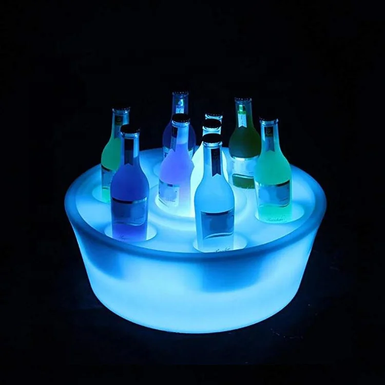 plastic LED cup holder/led service tray/floating pool beer bottle holder