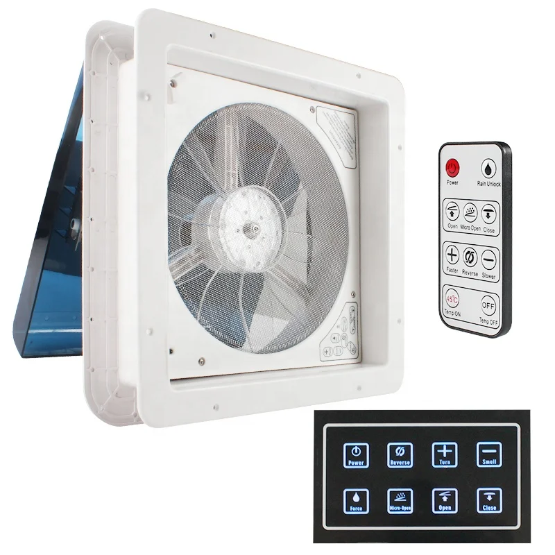 {TYTXRV} 14 '12 В постоянного тока 340 мм пульт дистанционного управления со светодиодом 6 скоростей Регулируемая панель управления кровельный вентилятор для фургона вытяжной вентилятор RV вентиляция