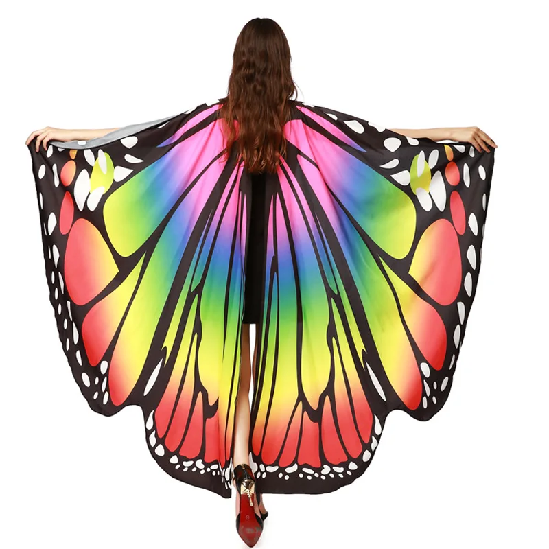 Adult dance performance butterfly wings rainbow belly dance performance props photography big wings