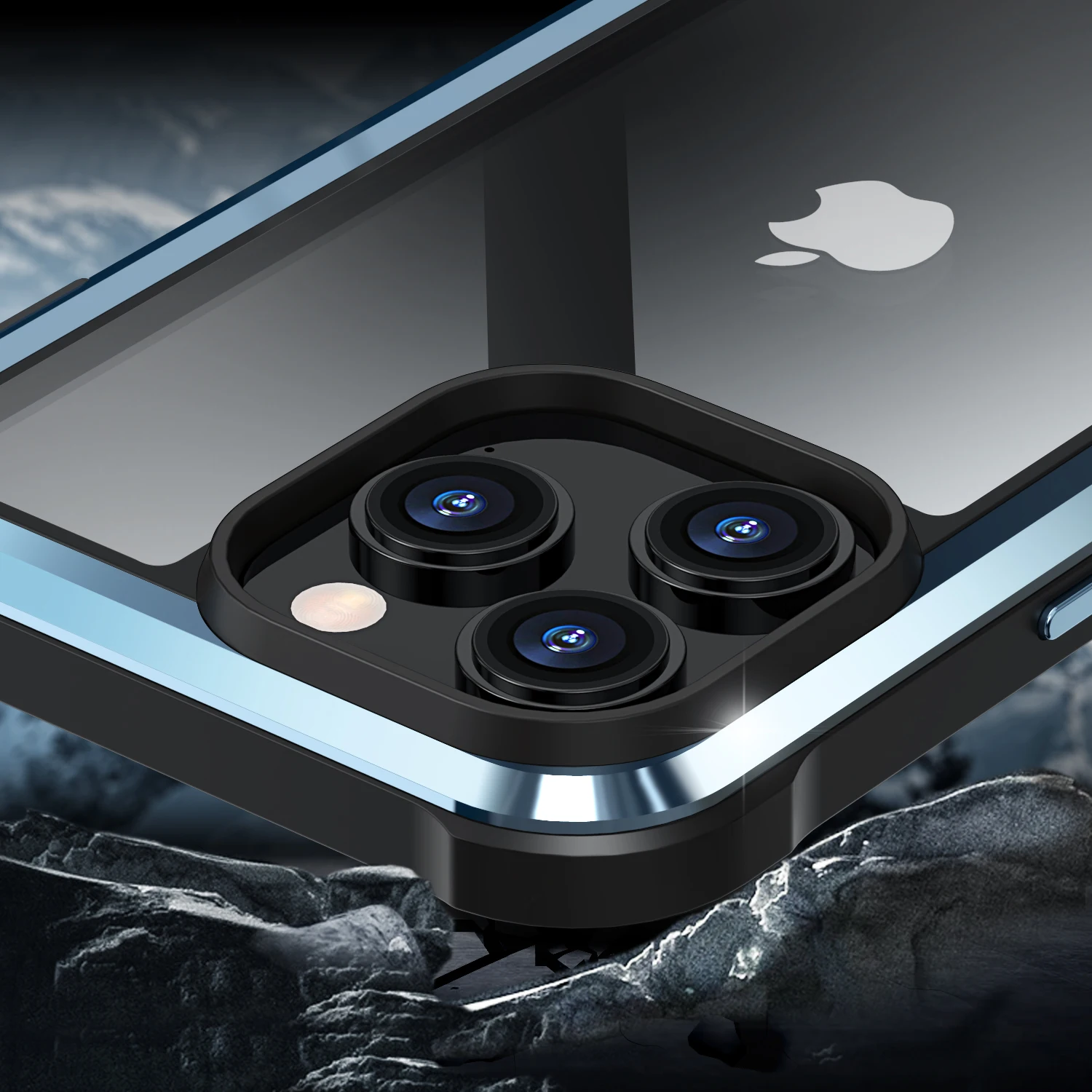 New 2 in 1 Heavy Duty Phone Case for iPhone 14 Pro Max Rugged Armor Metal Protective for iPhone 13 14 Clear Cases