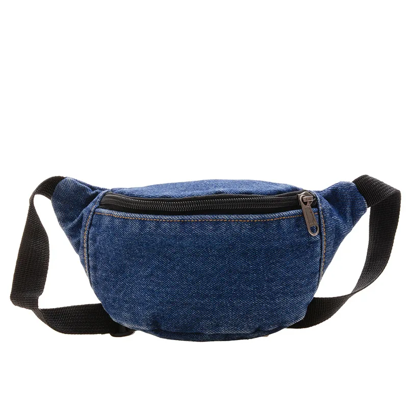 Cute Wholesale Custom Fanny Pack Travel  Sling Denim crossbody Bag  waist bag Kids Chest Bag