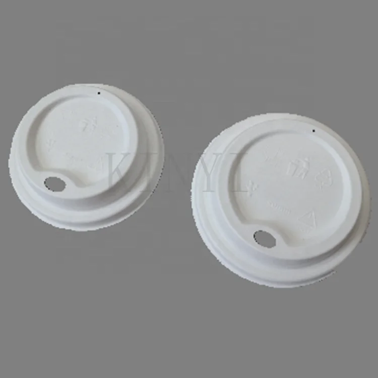 Customized eco-friendly biodegradable compostable Molded Bagasse Pulp Coffee Cup tray