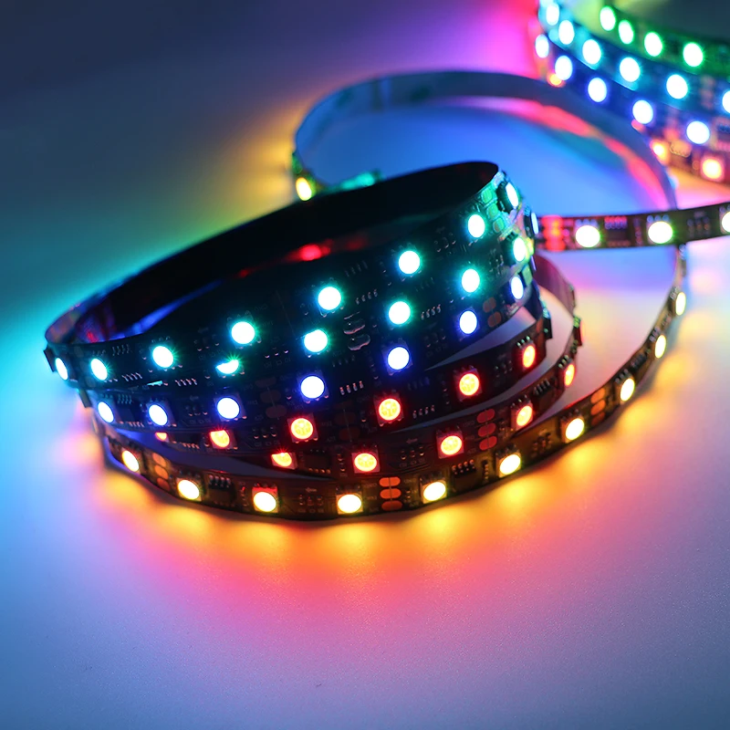 Гибкая цифровая светодиодная лента WS2811 WS2821 5 м 24 в пост. Тока/12 Тока 5050 RGB