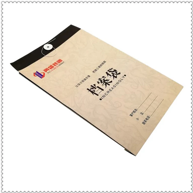 OEM reinforce Envelope Packaging customized recycled brown paper A4 kraft Free Stock Sample Gift file Envelope