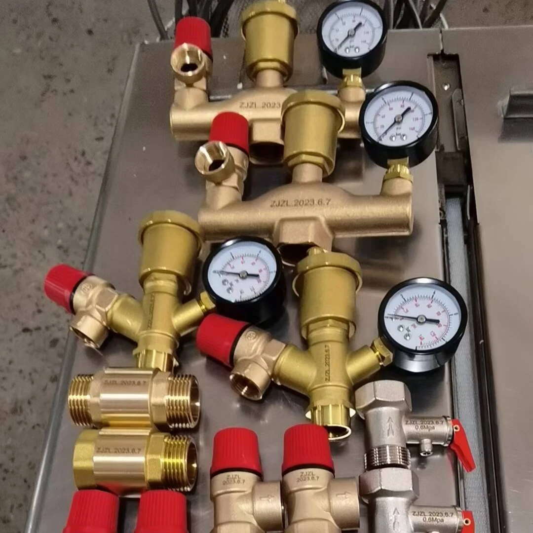 Automatic Shut-Off Valve Customized female Brass Boiler air energy pressure Relief Valve Parts Set With Vent safety Valve 3 bar