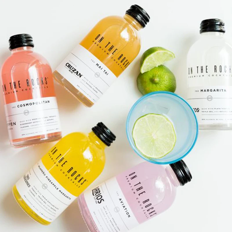 200/500ml Custom Logo Clear Empty Plastic Bottles Reusable Water Containers Juice Bottle With Cap