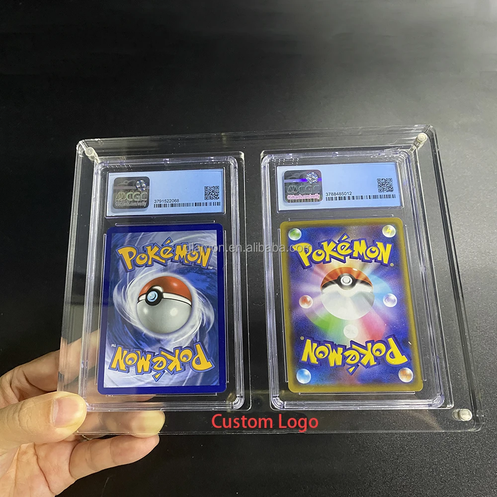 Wholesale Clear 9 Pokemon Cards Slab Display Protector Trading card Collection Case for display