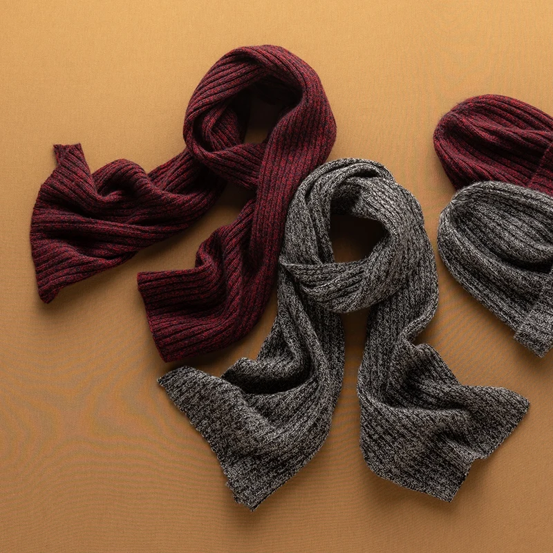 MENCA Wholesale 100% Cashmere Knit Scarves For Women Winter Keep Warm 165cm*35cm Long Pure Pashmina Scarf