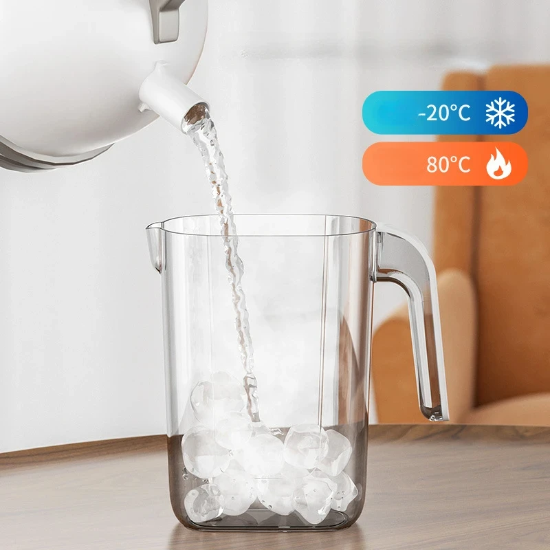 2.6L large capacity plastic cold water kettle with fruit tea lemon filter and 4 cups of food grade AS material beverage kettle