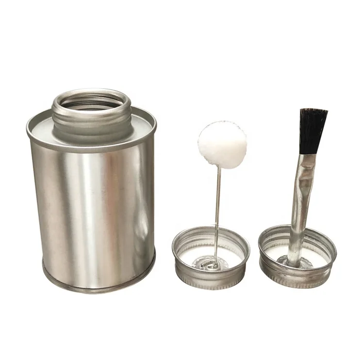 4oz screw top tin can for pvc solvent cement