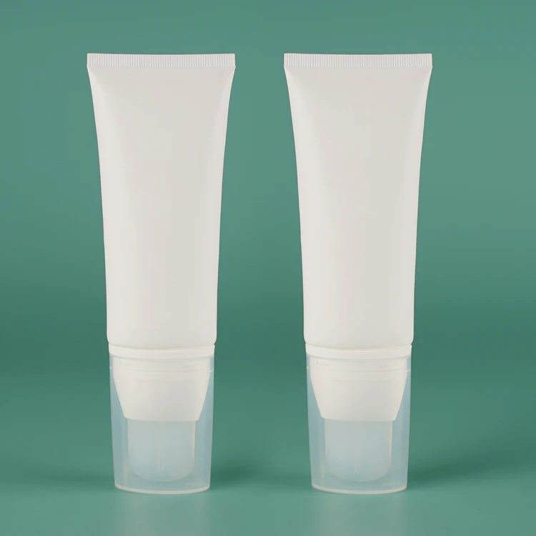 Silicone Brush Cosmetic Plastic Packaging Facial Mask Cream Soft Spatula Skincare Container Squeeze Tube With Silica Gel Head