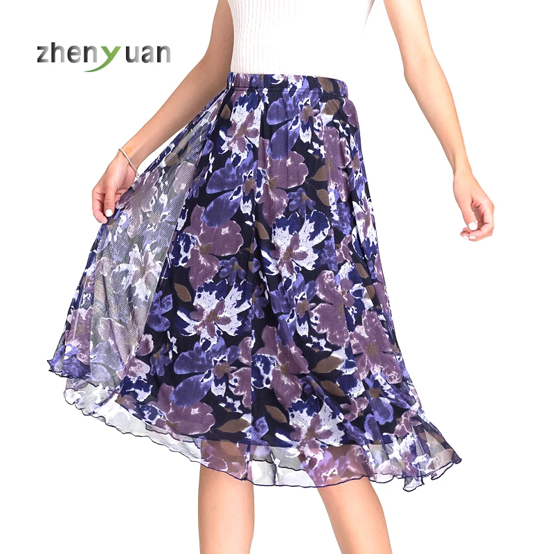 Fashion women long skirt comfortable high waist ruffle skirt (1600311142777)