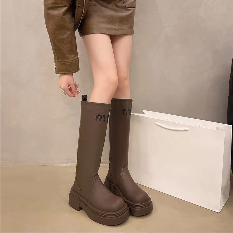 high heel knee WHITE Boots Women Ankle Boots British Style Ankle Boots.