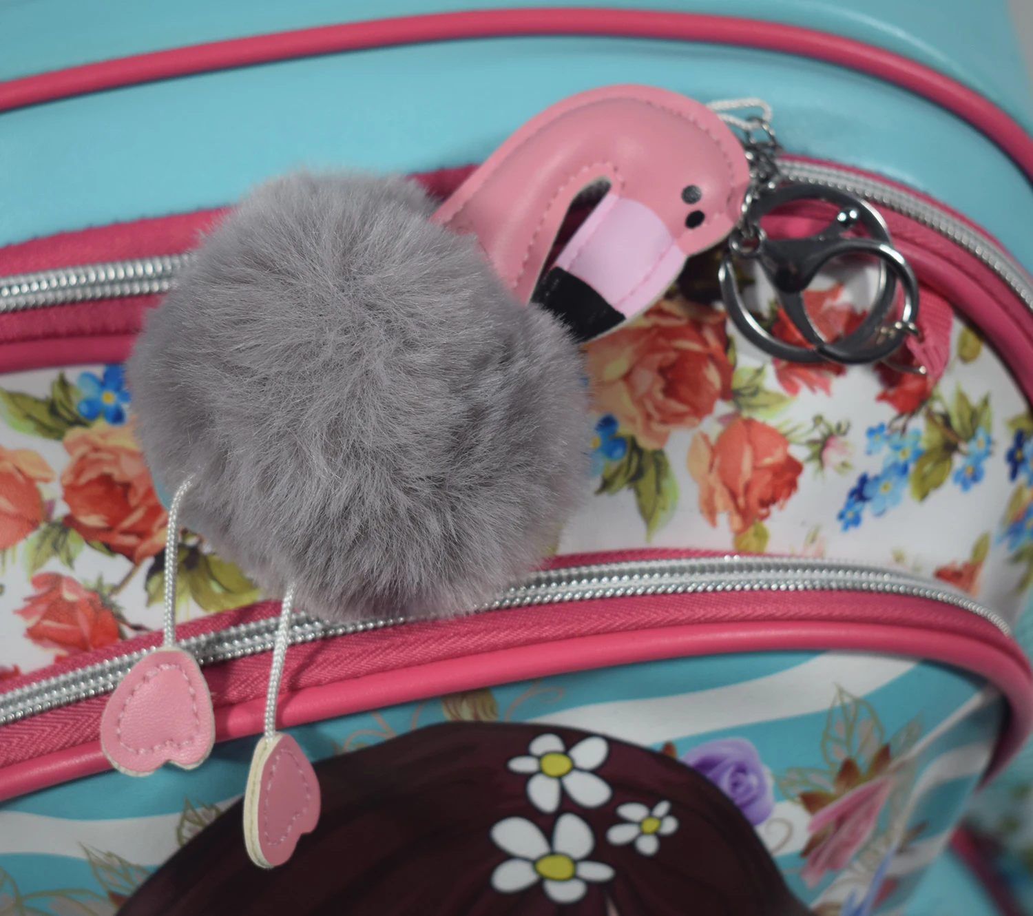 Wholesale Girls Stylish Cartoon Kids School Bag Large Capacity Portable Students Trolley Backpack Wheels Fashionable Design