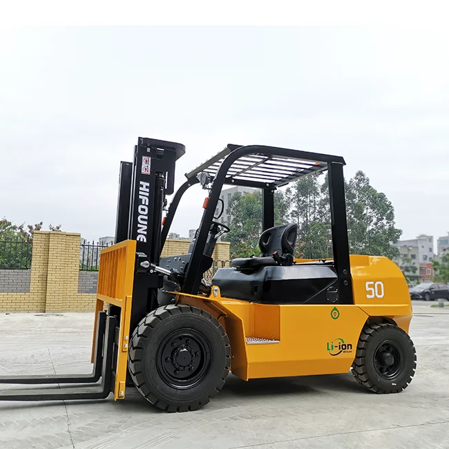 Electric Counterbalance Lithium Forklift Cqd15 12 Cpd For Outdoor With Display Nisan P1b2l25u Battery 48v 450ah White Tires