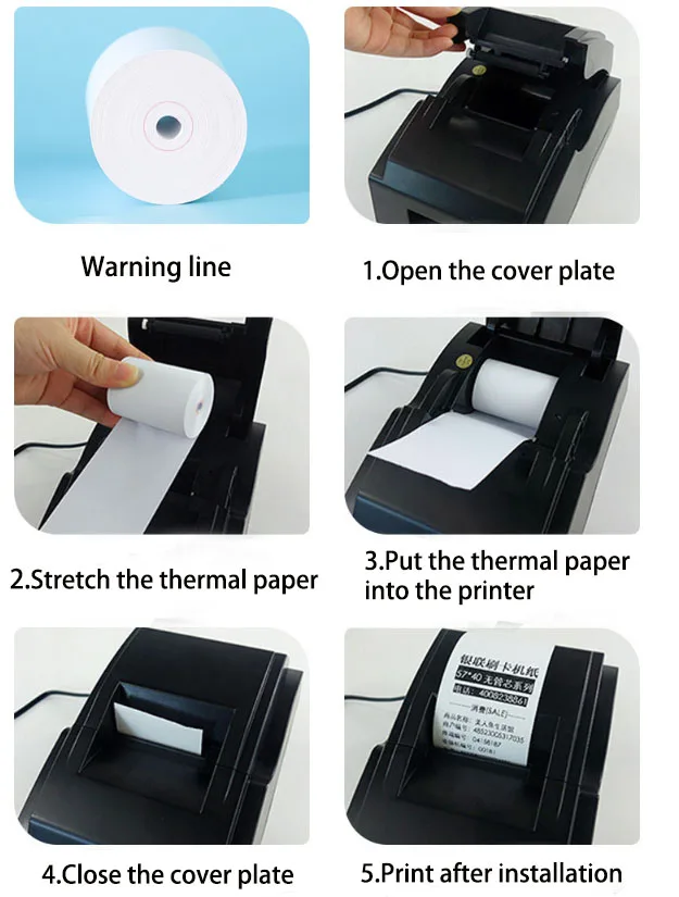 Extra white Thermal receipt cash register paper thermal paper roll for ATM machine and credit card terminals calculators