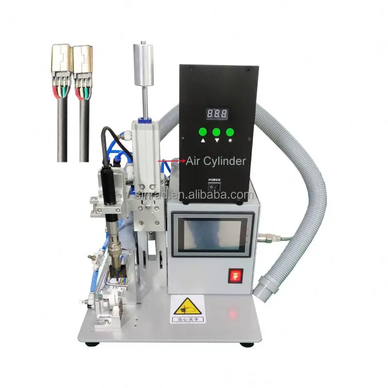 semi automatic micro type-c iphone lightning connector PCB board universal wire cable soldering machine USB