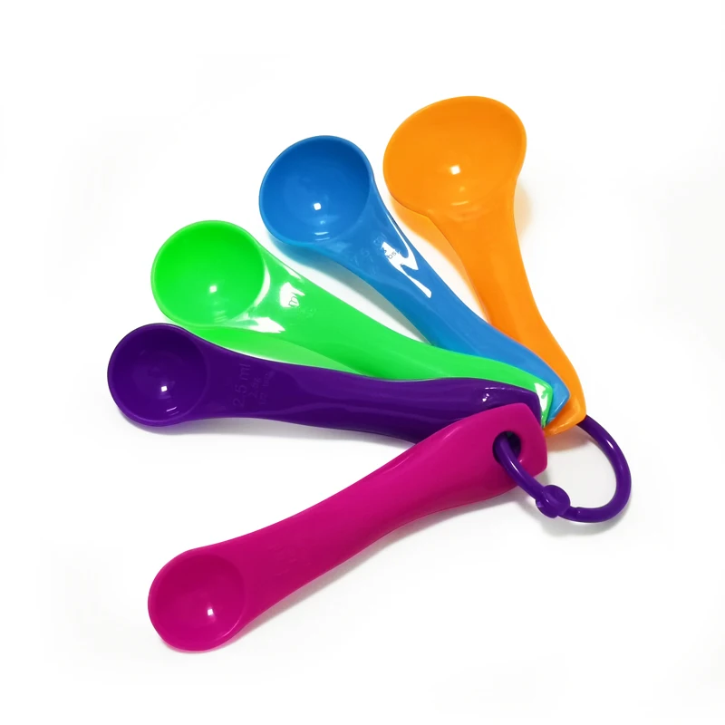 1ml 2.5ml 5ml 7.5ml 10ml Portable plastic Measuring Spoons Baking Cooking Scoop Cup Set
