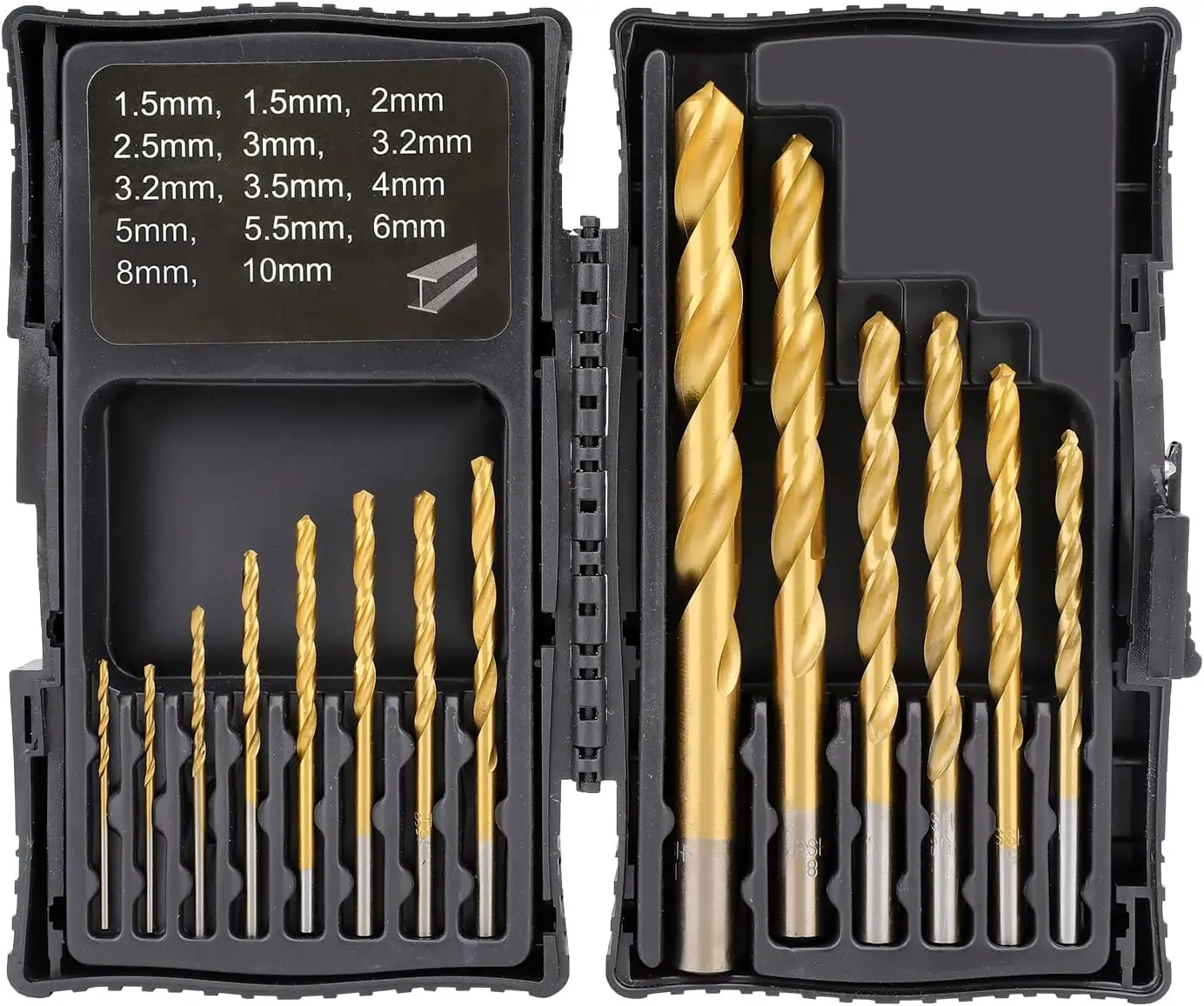 Factory Direct Sales Hot Selling 14 Pcs HSS Drill Bits Sets With Plastic Box Packaging Electric Twist Power Tool Drill Bits Set