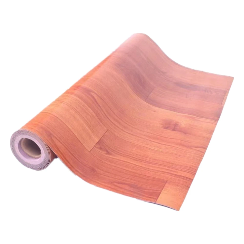 Factory waterproof non-slip luxury vinyl plastic carpet linoleum wood floor cover 0.9MM 1MM 1.2MM PVC sponge flooring rolls