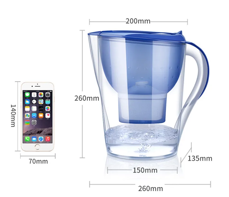 3.5L Manufacturer Household Kitchen Water Pitcher Activated Carbon Filter Kettle Portable Water Purifier Pot