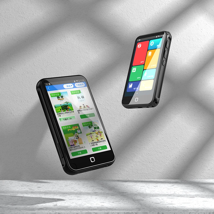 Portable Ruizu Android H2 Smart Mp3 Touch Screen Bt Wireless Earphones Multi-language Movie MP4 MP3 Player