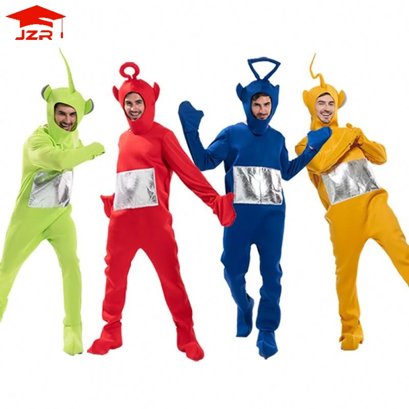 Adults Cosplay Bodysuit Teletubbies Jumpsuit Costume Halloween Carnival Parent-child Party Outfits