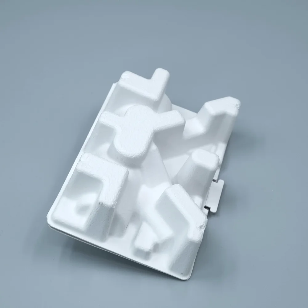 Custom Biodegradable Pulp Molded Juicer Inner Tray For Eco-Friendly Juice Machine Packaging Solution