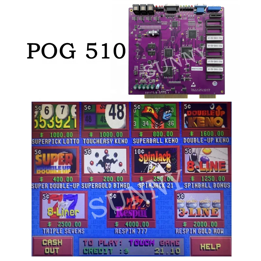 T340 Pog pot of gold game board/pot of gold T340 pog 510 580 595 game/pot o gold game software for gaming machines