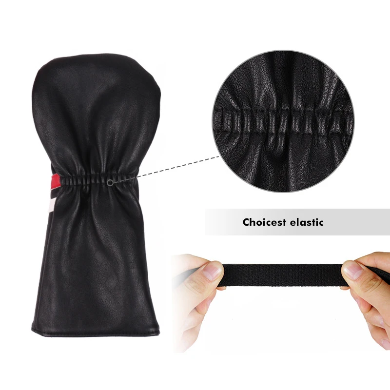 Golf Club Head Covers,Golf Driver Cover Golf Headcovers Leather Golf Wood Covers for 460CC Drivers,Golf Driver Head Covers