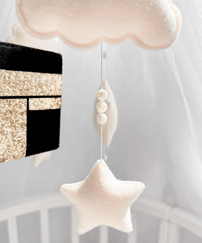 Islamic baby mobile for crib Kaaba mobile Baby Kaaba gift Islamic baby shower gift