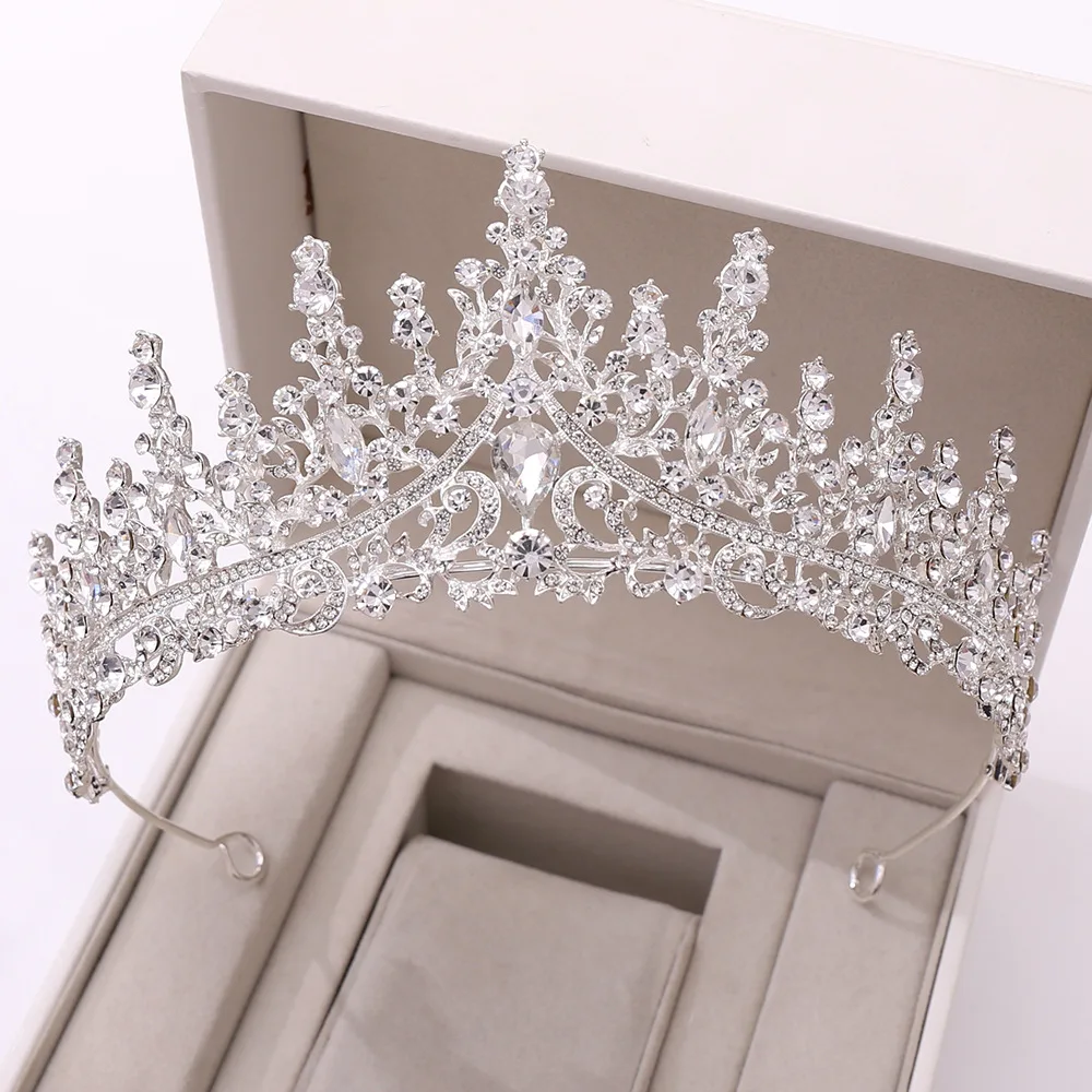 New Design Bridal Crystal Rhinestones Jewelry Bridal Hair  Accessories  Pageant Crowns Baroque Women Wedding Crown And Tiaras