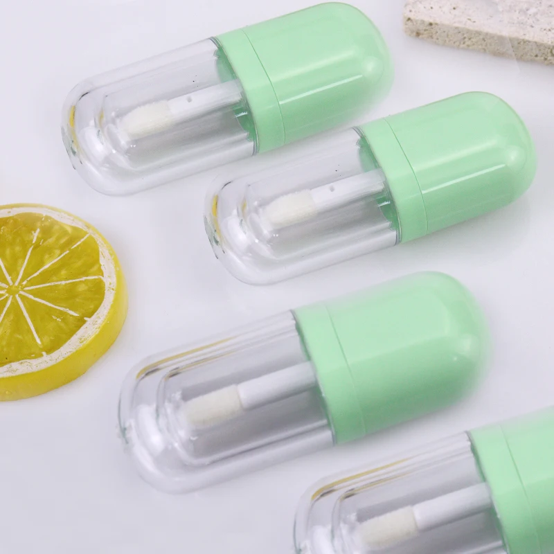 Wholesale novelty Make up lip gloss bottle packaging unique green cute empty 5ml lip gloss tubes container