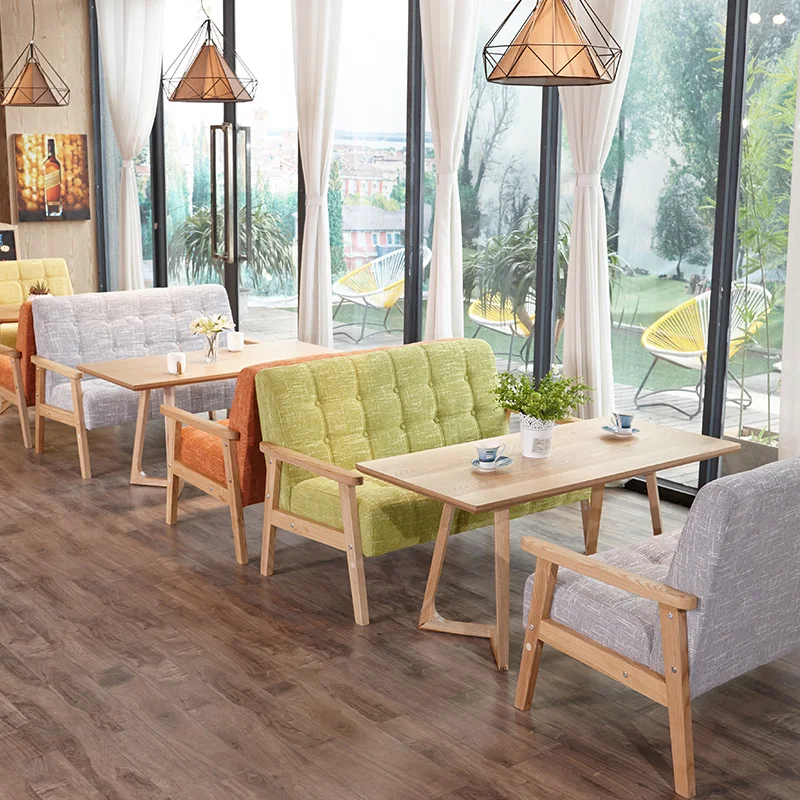 High Fashion Cafe Furniture Sets Table and Chair Combination Dessert Shop Milk Tea Shop Theme Western Restaurant Hotel