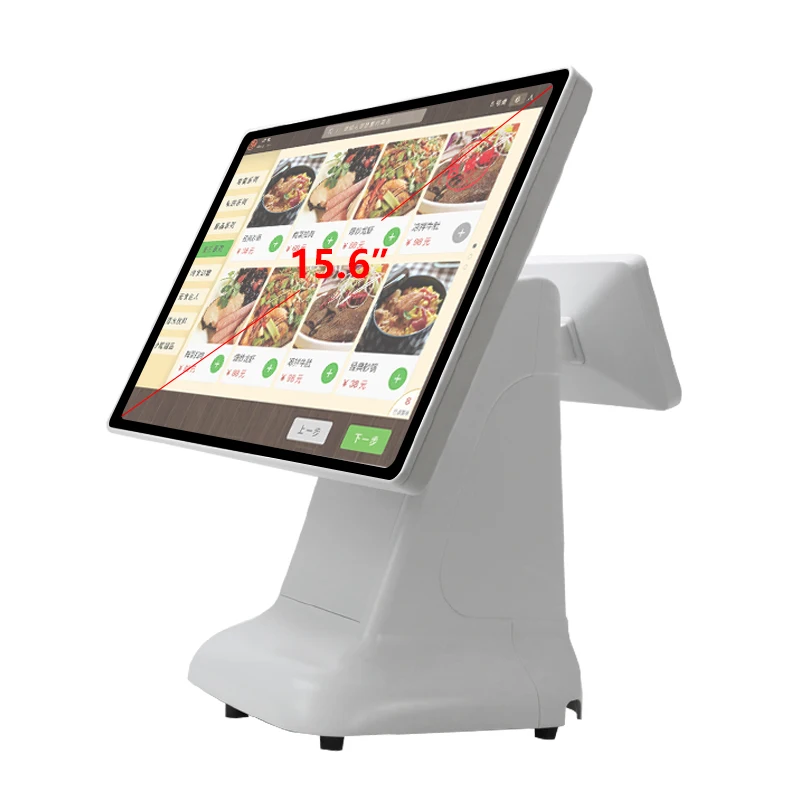 15.6 inch Cash register with customer display 1366*768 touch screen built in printer scanner wifi bt all in one machine