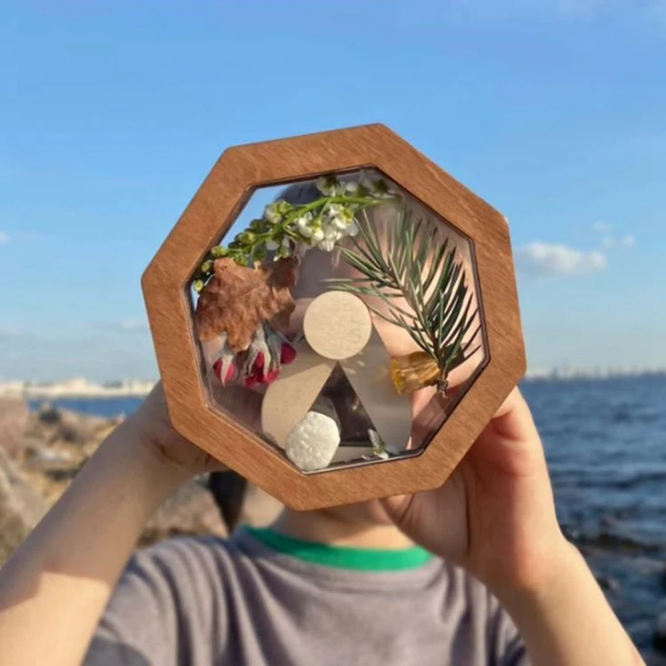 HOYE CRAFTS Classic Handmade Kaleidoscope Making Set toy wooden kaleidoscope for kids