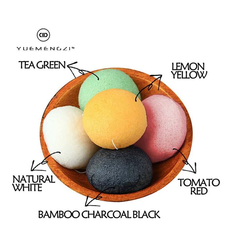 
Private Label Custom Your Logo Vegan Natural Konjac Sponge Face Cleansing Loofah Sponge 