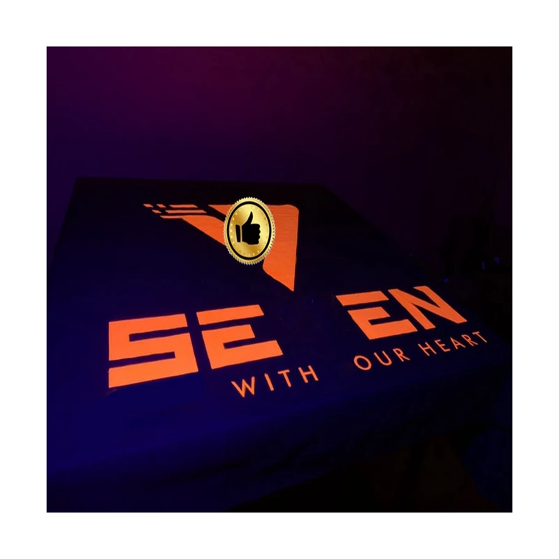 SmallOrders S1001Fr Luminous LED hand-cranked big flag custom logo fluorescent bar atmosphere props party flags flag banner