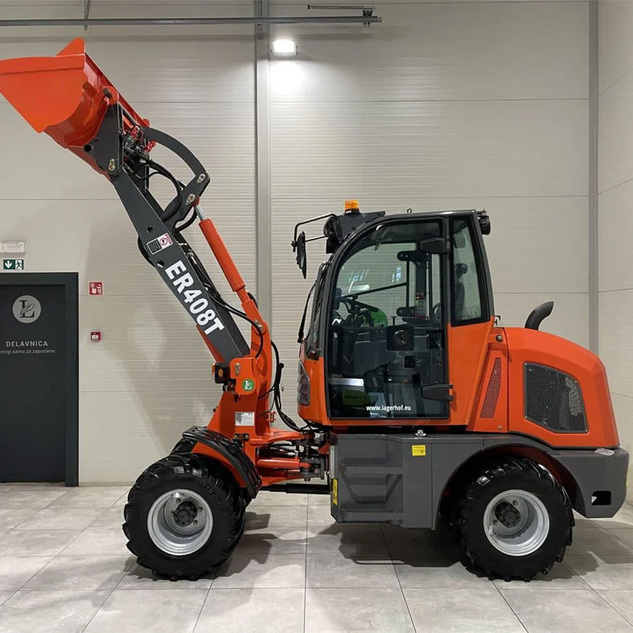 Chinese Everun New mini wheel loader ER408T 0.8ton Construction Machine Front Cabin Garden Farm Wheel Loader Machine