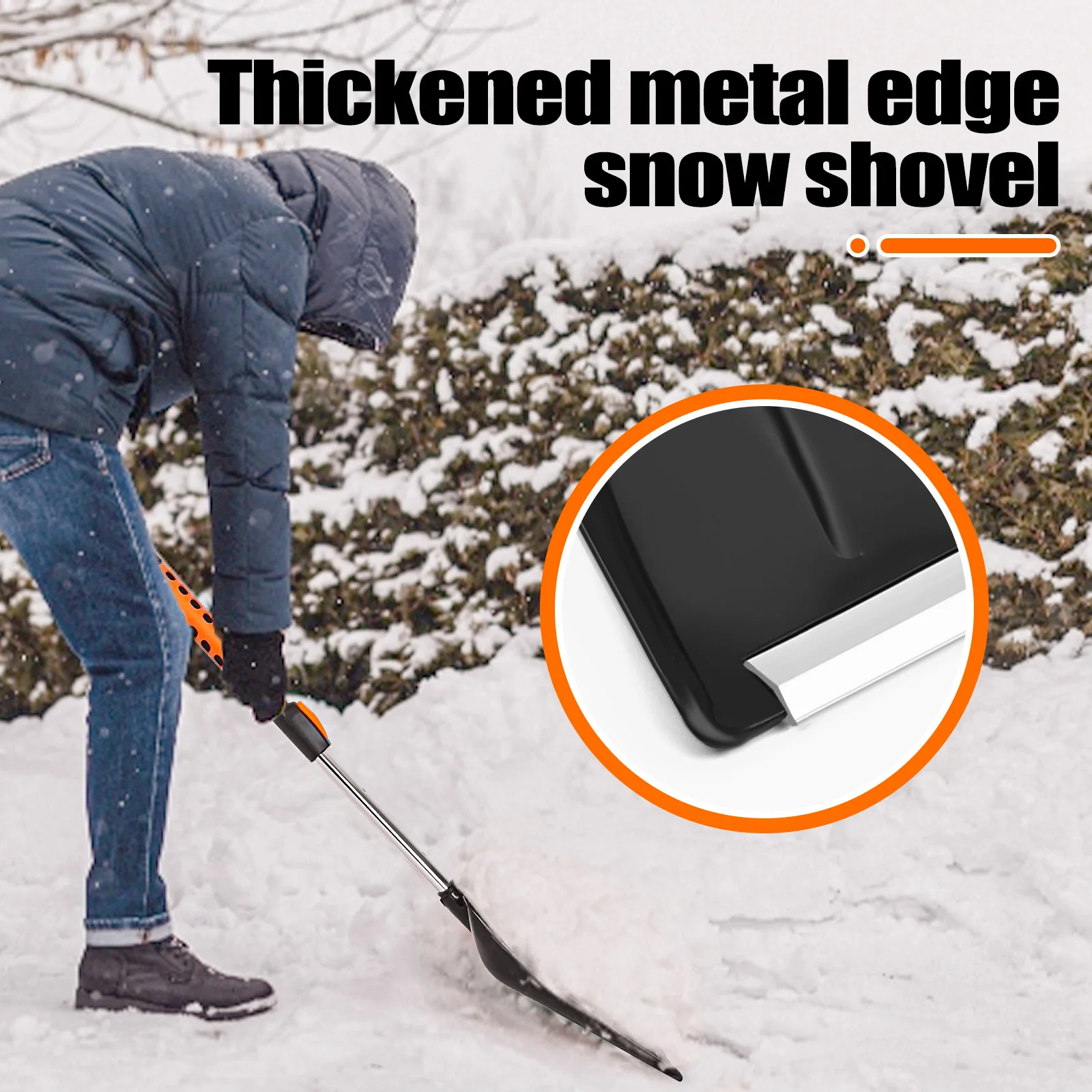 Detachable Ice Scraper Snow Brush Window Ice Scraper with Ergonomic Foam Grip for Car SUV Truck