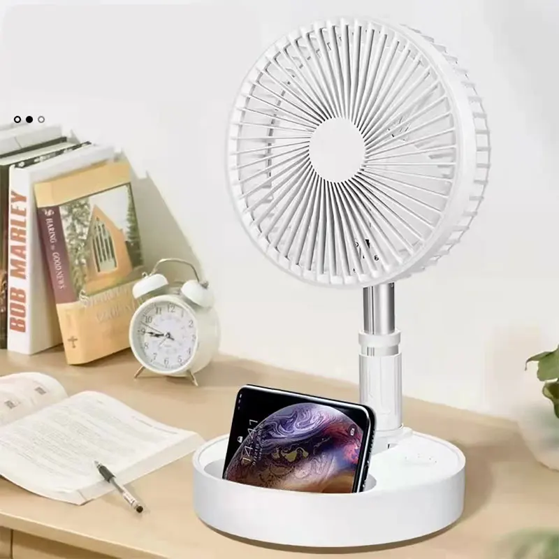 AC DC 8 inch USB Button switch OEM TDSCF8 Stand Rechargeable Collapsible Solar fan