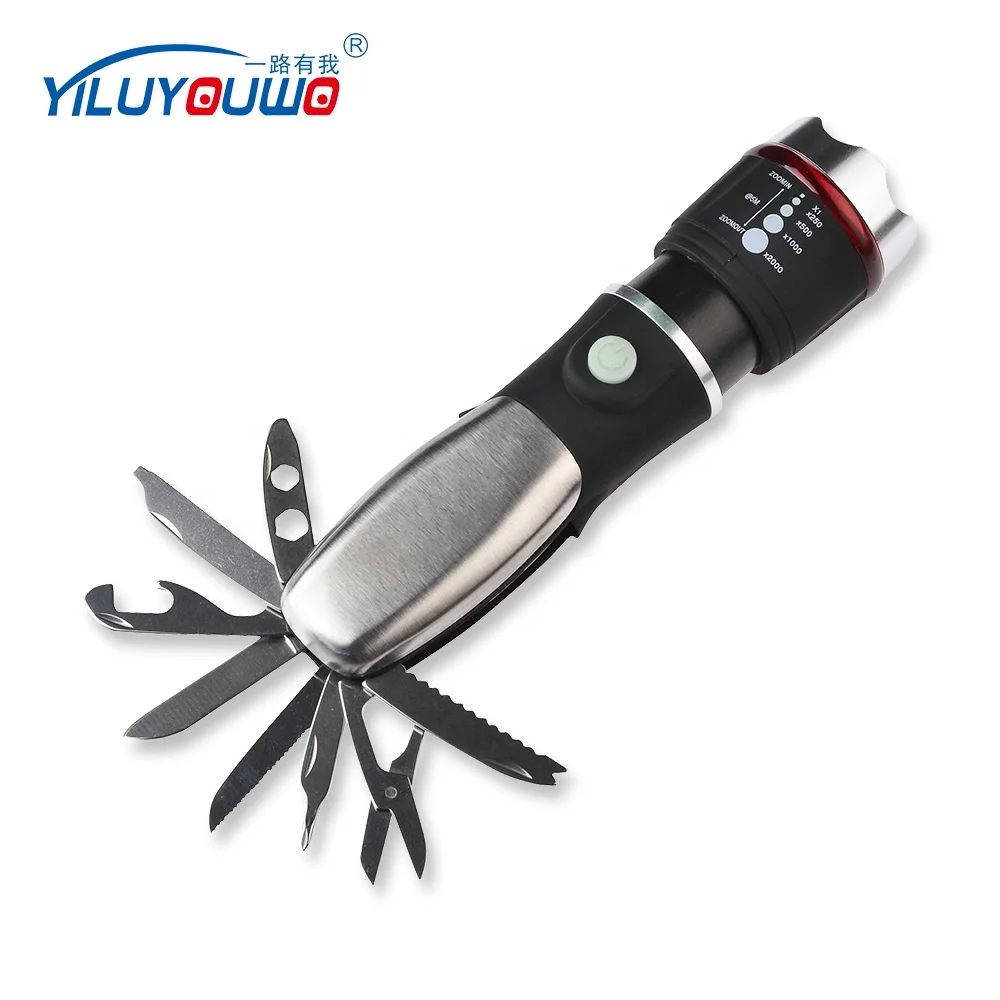 Hot Sale car emergency Flashlight self defense Product High Power 3*AAA Battery Multi Function Tools Led Torch Light For Gift