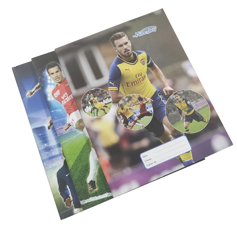 logo & branded french ruling paper 80 pages football star children french exercise book