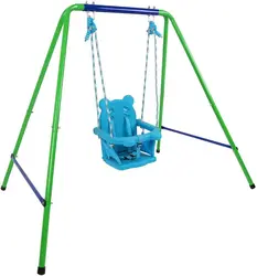 Outdoor Swing set plastic for kids baby chair playground outdoor metal swing sets hot sale quality safety panda swing set