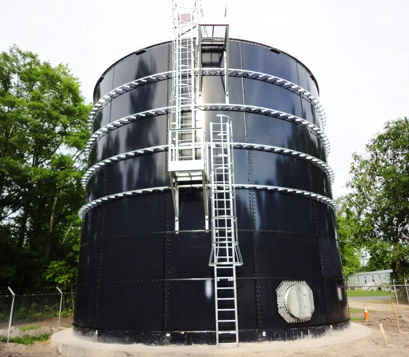 Large Capacity 50000 Gallon Glass Lined Bolted Tank For Water And Oil